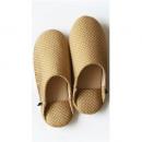 ルームシューズ クラインドット BE ベージュ レーヨン コットン 2個セット レディースフリー