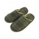 スリッパ ブランケット チェック メンズ KH カーキ ウール 2個セット メンズフリー