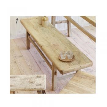 OLD WOOD ラスティック ロング テーブル (S) ナチュラル ブラウン エコ 長さ150