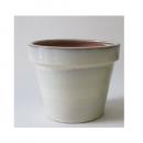 POTTERY カラーワーク フラワーポット (S) WH ホワイト おしゃれ 6号鉢