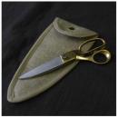 BRASS ソーイング シザー (S) W/ポーチ ブラス ゴールド ハサミ おしゃれ 長さ16