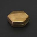 BRASS ベンドキャップBOX ヘキサゴン ゴールド アンティーク調 おしゃれ 幅7