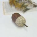 ウッド オブジェ エイコーン (L) どんぐり 木製 アンティーク調 かわいい 直径8