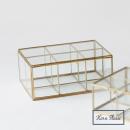 BRASSフレーム ガラスセパレートBOX 6BOX ブラス ゴールド おしゃれ 幅27