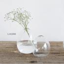 GLASS タイニー フラワーベース エッグ (S) 6個セット ガラス 花瓶 クリア 高さ7