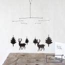 ブリキモビール オンブルファーツリレインディア アイアン ブラック ディスプレイ おしゃれ 幅47