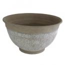 ドルチェ Large Bowl エレガント 花瓶 フラワーポット おしゃれ 水鉢 グレー レース