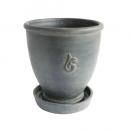 Medallion ポット&ソーサー L (Antique Black) アンティーク調 おしゃれ