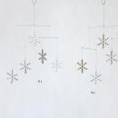 ブリキ モビール パイルド スノーフレークSL シルバー アイアン ディスプレイ おしゃれ 高さ57