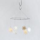 ブリキ モビール オンブル スノーフレーク アイアン ディスプレイ おしゃれ きらきら 高さ32