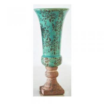 Tall Flute ベース M ( Lagoon Blue ) ヨーロピアン調 おしゃれ 花瓶