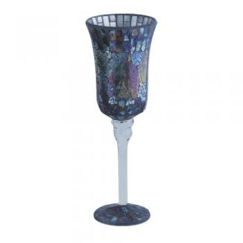 Mosaic シャンパンベース ( Peacock ) L 花瓶 モザイク きれい ブルー