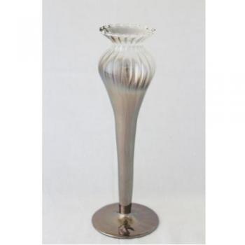 スレンダーライン Glass Vase S グラス風 きれい おしゃれ スリム 花瓶 フリル