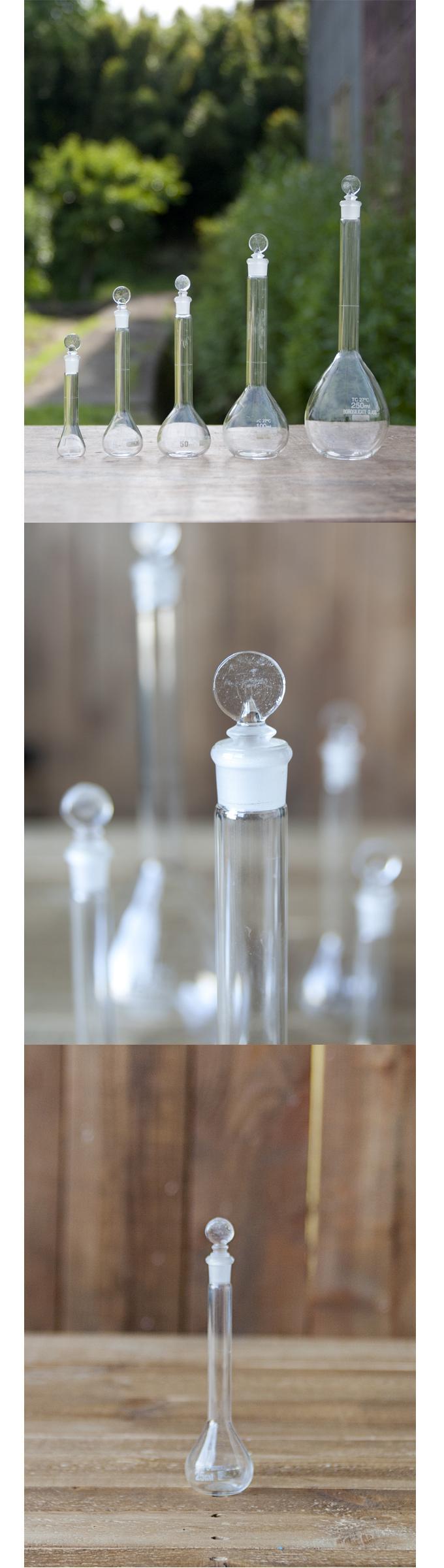 フラスコ 25ml ガラス 瓶 小物入れ ガラスボトル おしゃれ 透明 ディスプレイ 花瓶