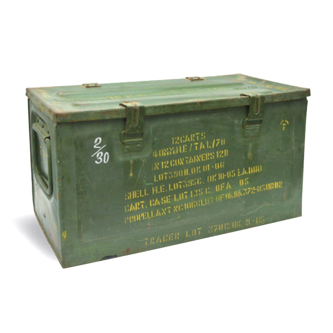 ミリタリーボックスLL グリーン ヴィンテージ調 収納ボックス ケース 缶 おしゃれ 幅610