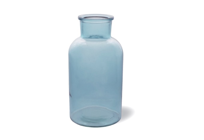 トルシヨンガラスベースj L 2個セット ガラス 花瓶 フラワーベース ターコイズブルー 高さ18