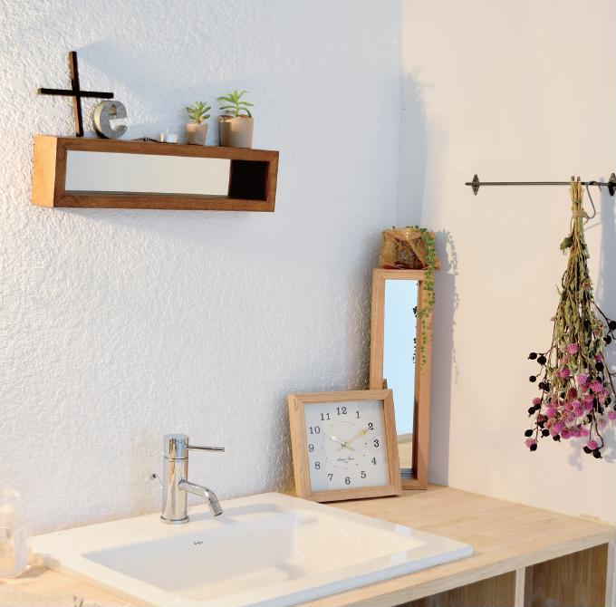 ロビナワイドミラーna 鏡 洗面所 インテリア 木製 ナチュラル 北欧 木フレーム おしゃれ 壁掛