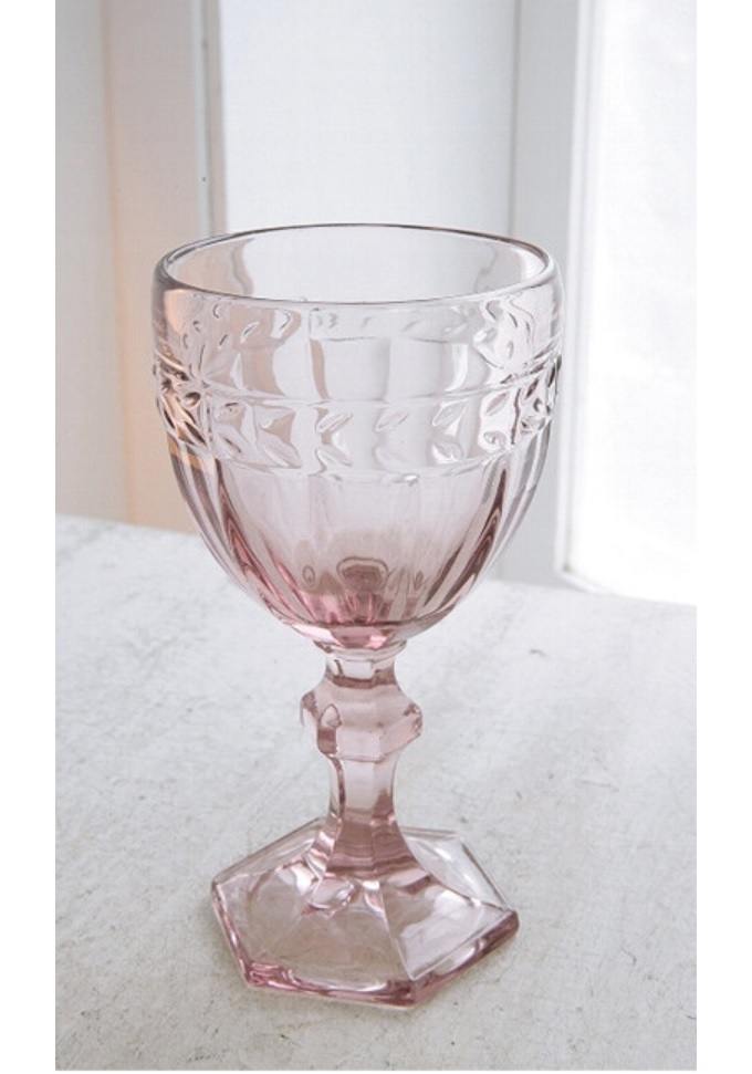 タンザ ワイングラス M 4個セット グラス おしゃれ エレガント カービング 彫刻 ガラス きれい