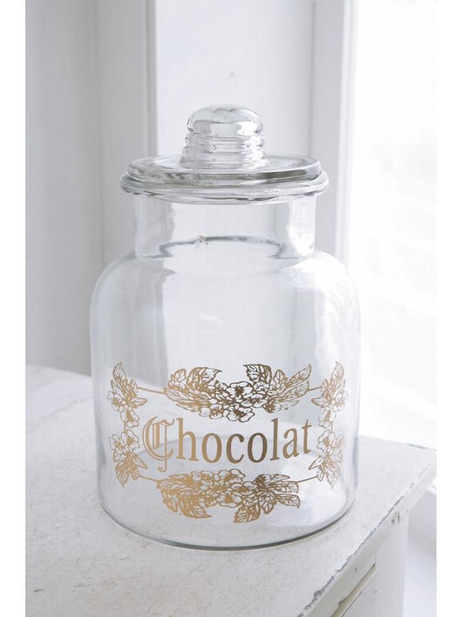 ショコラ ガラスキャニスター ガラス ポット お菓子 小物入 保存容器 瓶 おしゃれ チョコレート