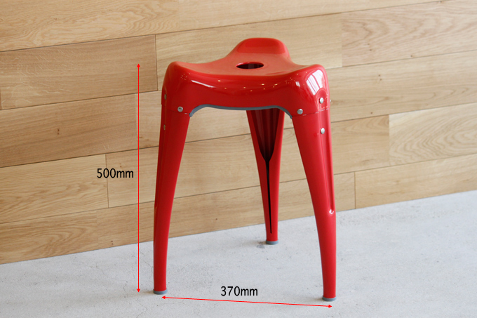 STACKING STOOL WISDOM TOOTH RED スツール 赤 ユニーク 椅子