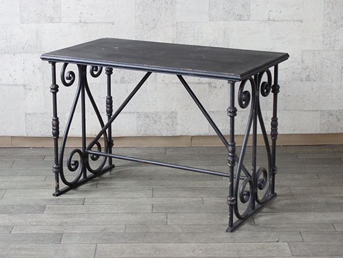 アンティーク調アイアンデコレーションテーブルSブラック