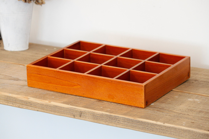 コレクショントレイ  ナチュラル 木製 ケース