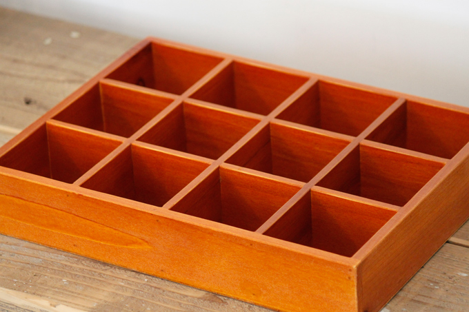 コレクショントレイ  ナチュラル 木製 ケース
