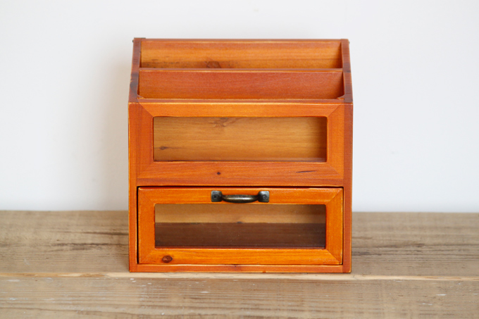 ドキュメントラック ナチュラル 木製 卓上