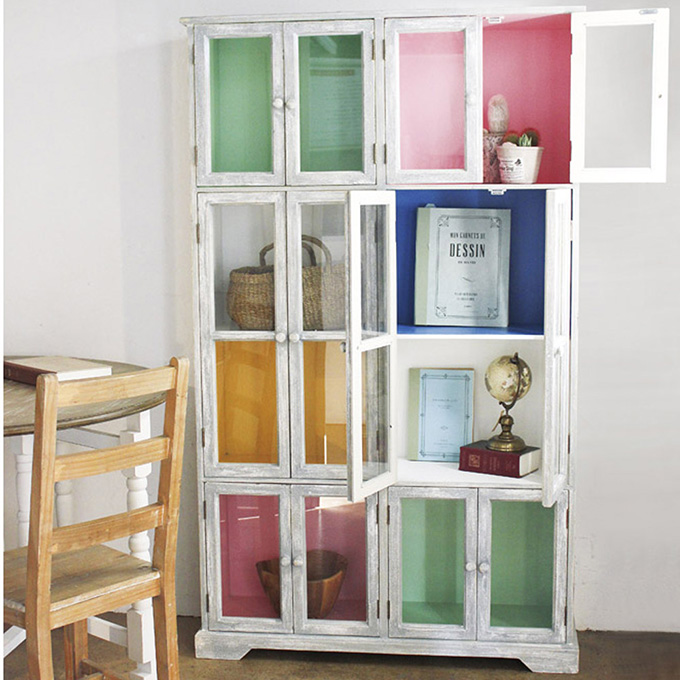 カラーズ　6ドアキャビネット