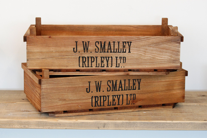 木製　カントリーボックス　J.W. SMALLEY 木箱