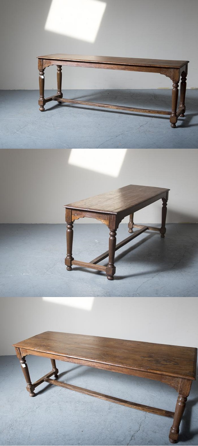 テーブル アンティーク家具 おしゃれ シャビー スリム コンソール 木製 ヨーロピアン調 長机