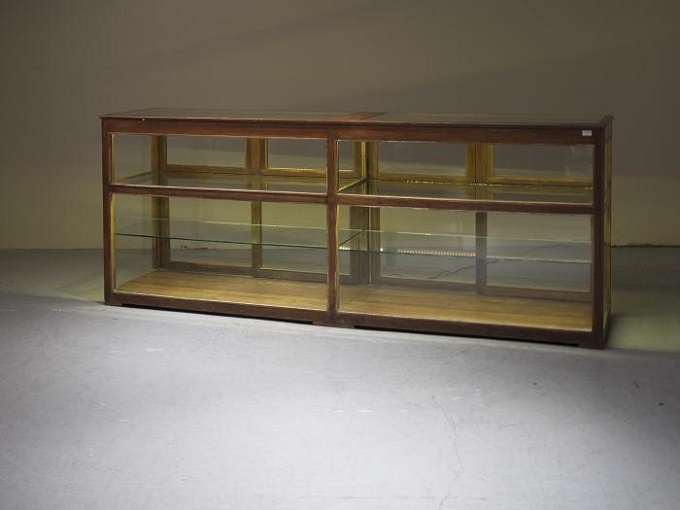 ショーケース アンティーク家具 おしゃれ 木製 ガラスケース ディスプレイ Led 幅250