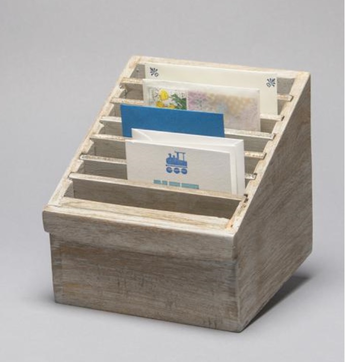 レターボックス 2個セット 収納ボックス ホワイト ナチュラル 木製 おしゃれ 幅16