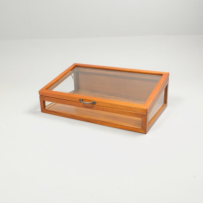 ガラスケース アンティーク家具 小物入れ 収納ボックス 木製