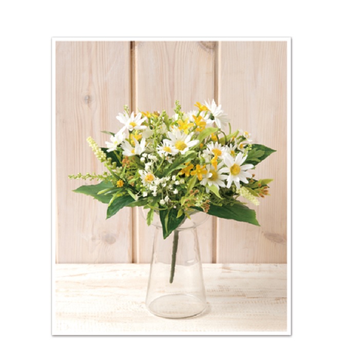 マーガレットボリュームブッシュ ホワイト 造花 フェイクフラワー ディスプレイ 花束 おしゃれ