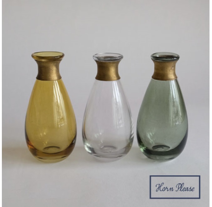 フラワーベース 真鍮 ガラス インテリア 花瓶 通販
