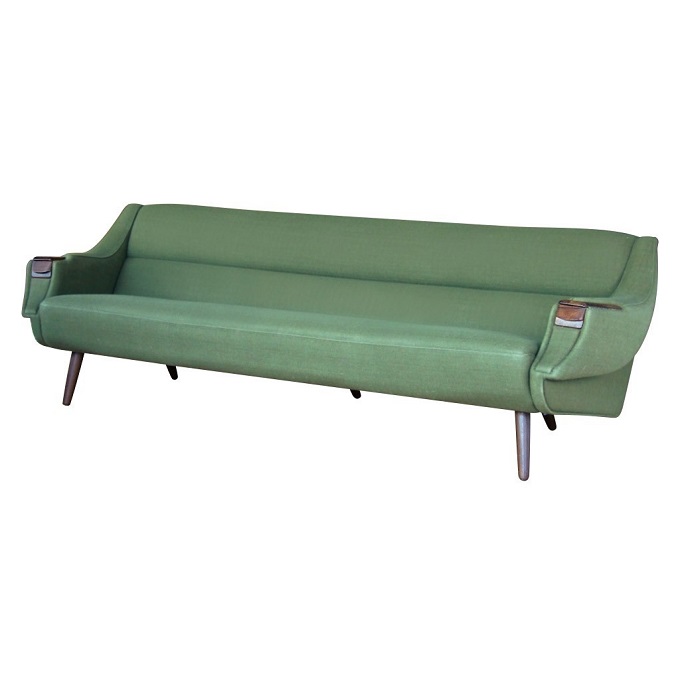 hw klein green sofa with cigarette tra