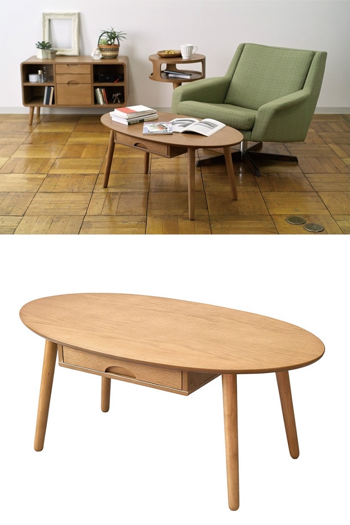 CORON OVAL LOW TABLE NATURAL