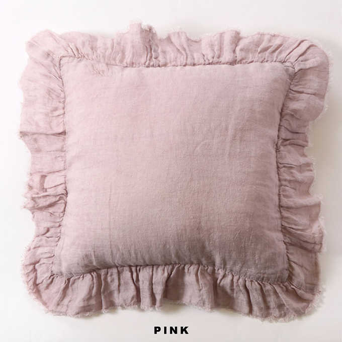 “リネン無地クッションカバー”