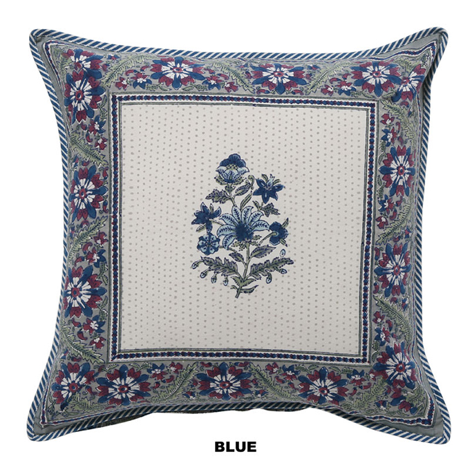 “フラワープリントクッションカバー”