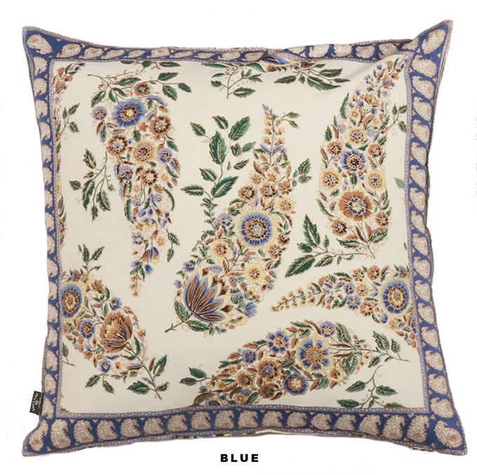 “ペイズリー柄クッションカバー”