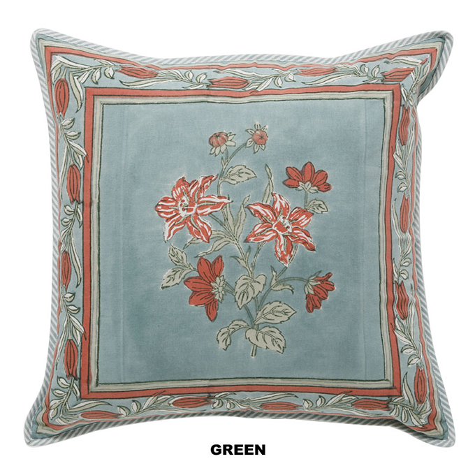 “フラワープリントクッションカバー”