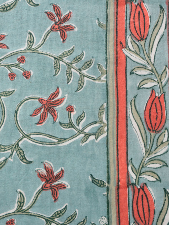 “フラワープリントマルチカバー”