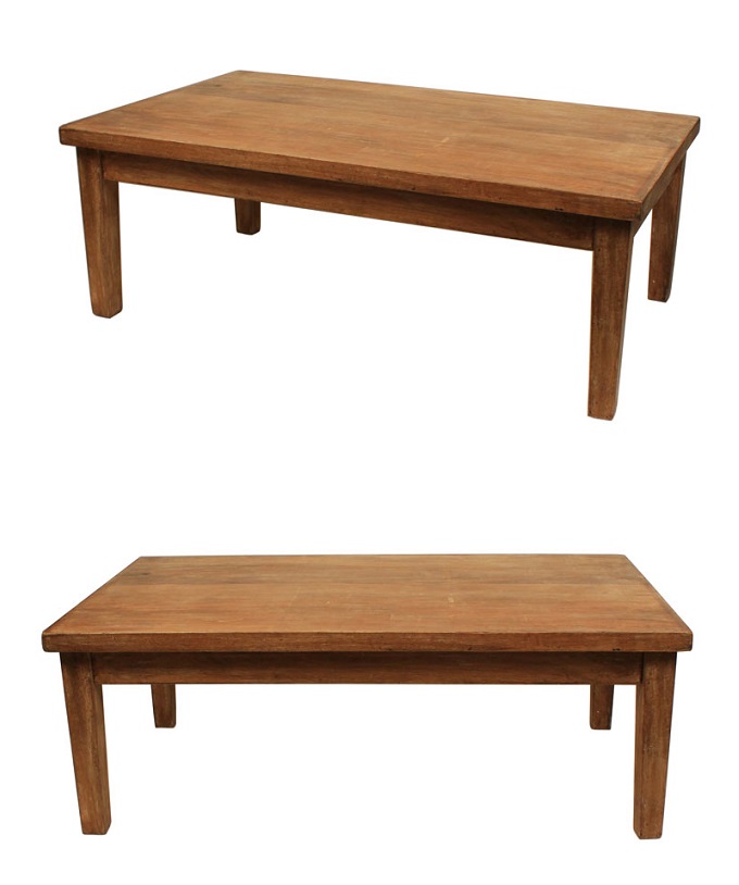マンゴーウッドローテーブル ライトブラウン 木製 シンプル
